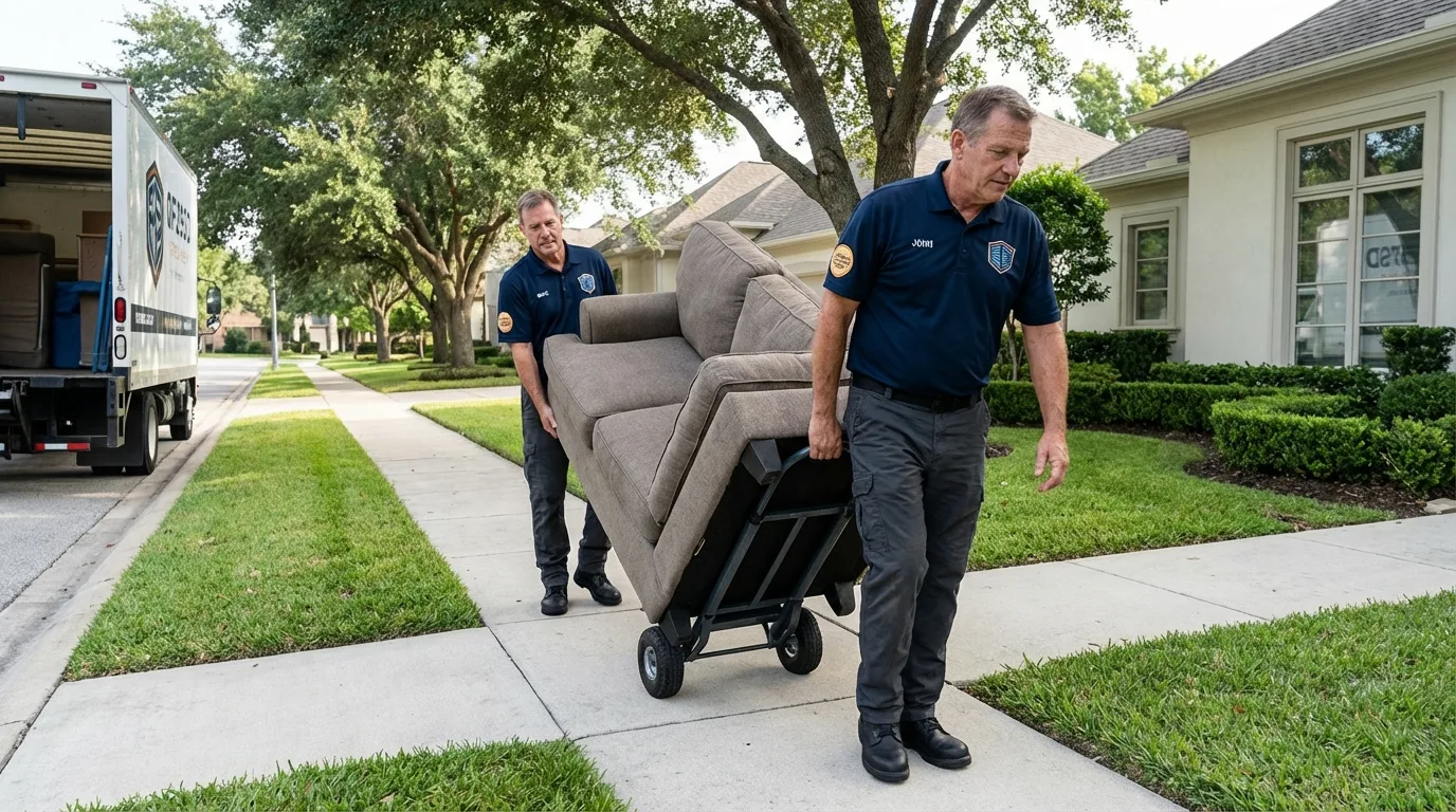 Local residential moving crew loading furniture in Kayenta, AZ